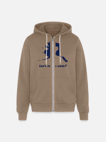 Isn't Texas Cute Compared to Alaska - Unisex Full Zip Hoodie - cinder