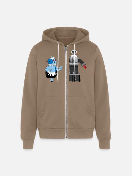 Rosie and Lost in Space Robot - Unisex Full Zip Hoodie - cinder