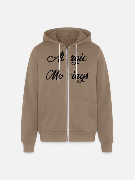 Allergic To Mornings - Unisex Full Zip Hoodie - cinder