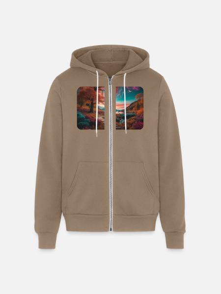 Cosmic Connection - Unisex Full Zip Hoodie - cinder