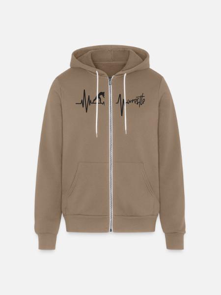 wrestle - Unisex Full Zip Hoodie - cinder