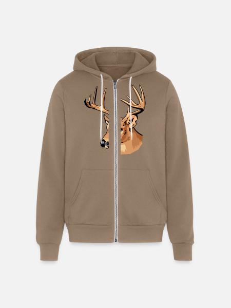 elk 2 - Unisex Full Zip Hoodie - cinder