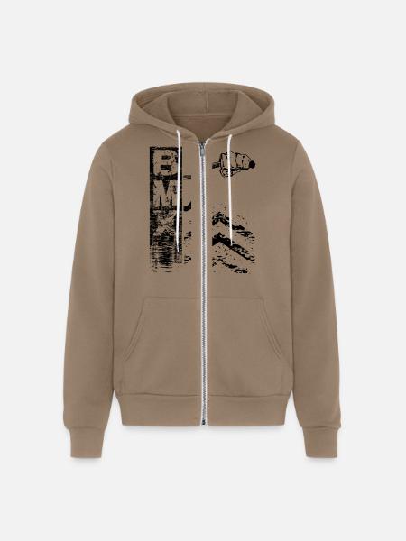 Behind Bmx Bars - Unisex Full Zip Hoodie - cinder