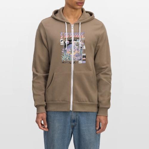 Future Nature Retro-Futuristic - Unisex Full Zip Hoodie