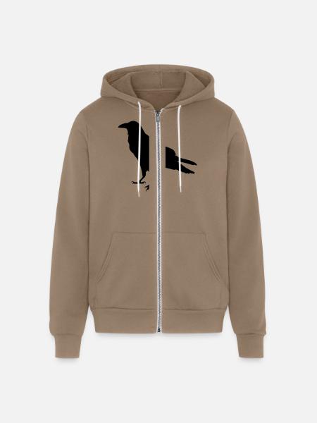 Ravens - Unisex Full Zip Hoodie - cinder