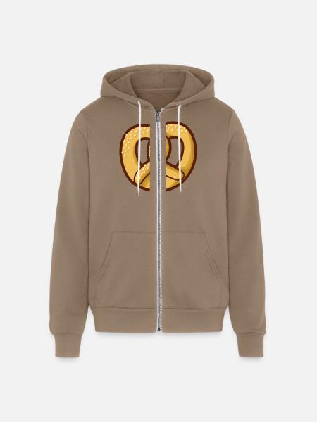 Pretzel Icon - Unisex Full Zip Hoodie - cinder