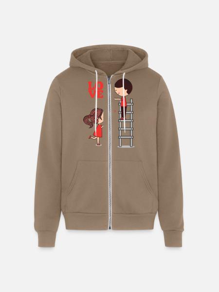 LOVE Collection - Unisex Full Zip Hoodie - cinder