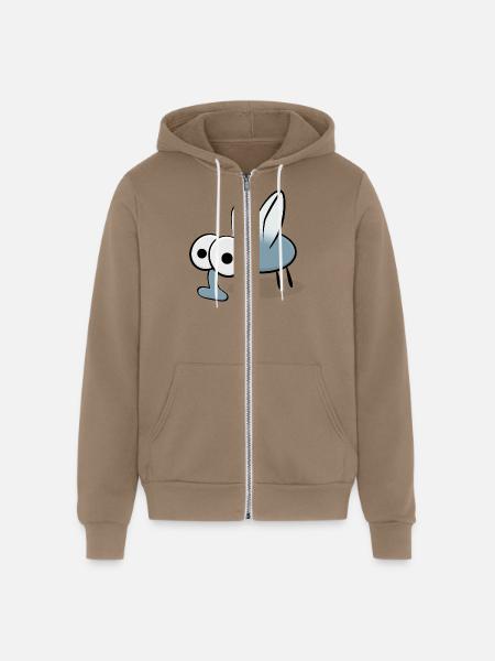 Cartoon mosquito - Unisex Full Zip Hoodie - cinder