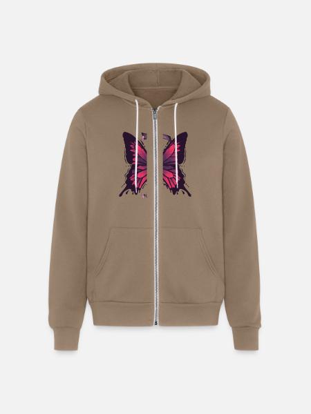 Butterfly Dagger - Unisex Full Zip Hoodie - cinder
