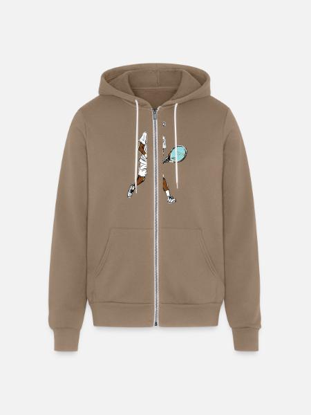Tennis player - Unisex Full Zip Hoodie - cinder