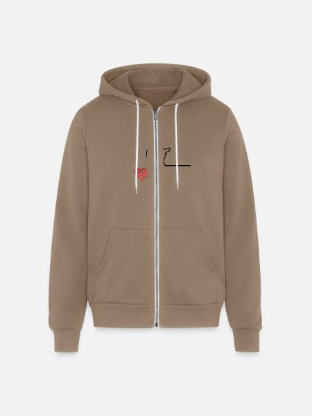 heart bag - Unisex Full Zip Hoodie - cinder