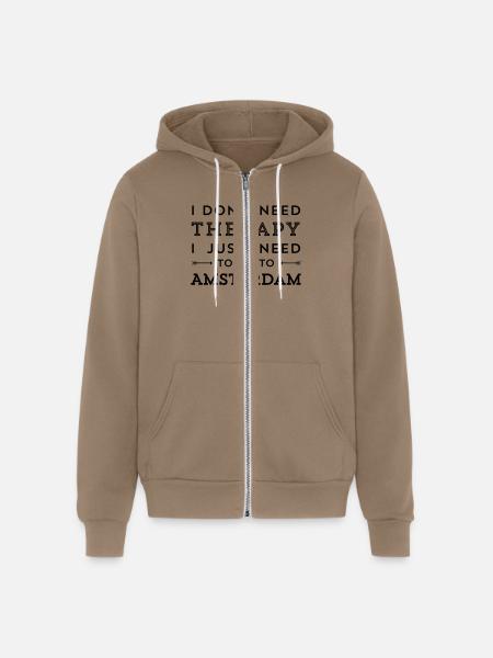 Amsterdam - Unisex Full Zip Hoodie - cinder