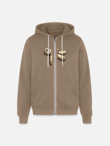 Voodoo Doll - Unisex Full Zip Hoodie - cinder