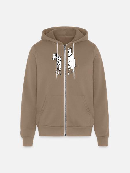 DALMATIAN DOG, TATTOO - Unisex Full Zip Hoodie - cinder