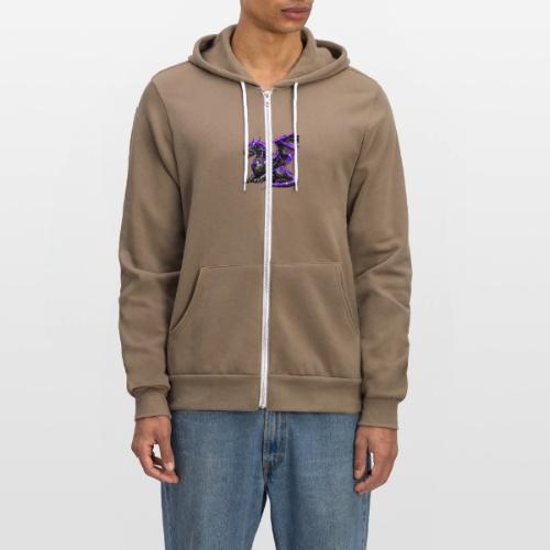 Neon Dragon at Rest - Unisex Full Zip Hoodie
