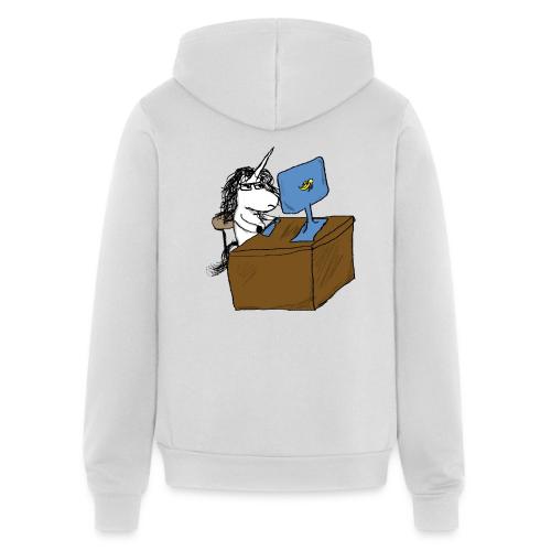 Kaede the Unicorn a the office - Unisex Full Zip Hoodie