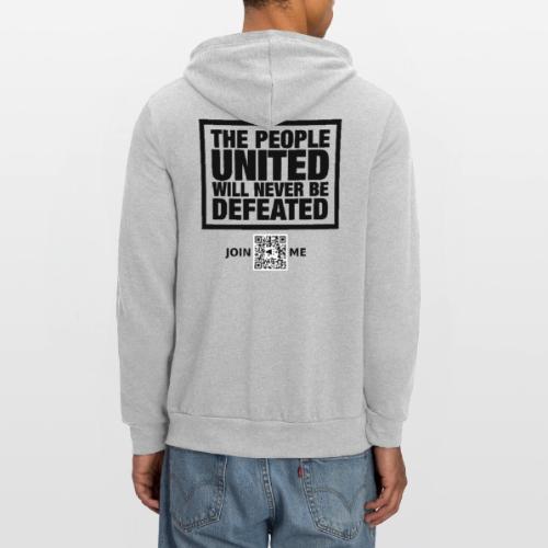 People United (black, back-facing) - Unisex Full Zip Hoodie