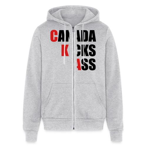 Canada Kicks Ass Vertical - Unisex Full Zip Hoodie