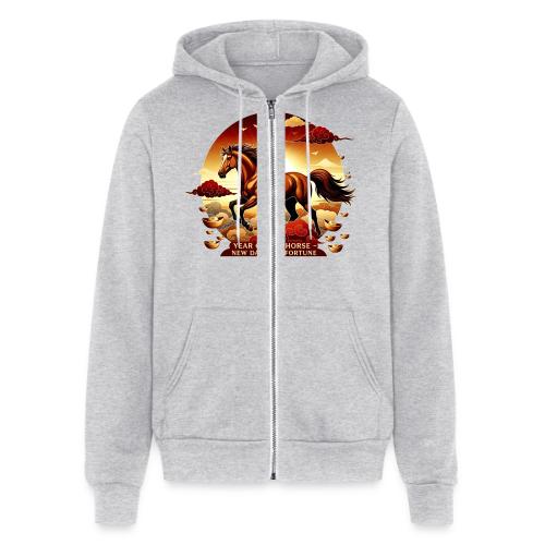 Year of the Horse Sunrise T Shirt, Lunar New Year - Unisex Full Zip Hoodie