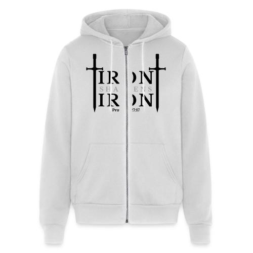 Iron Sharpens Iron - Proverbs 27:17 (Black & Grey) - Unisex Full Zip Hoodie