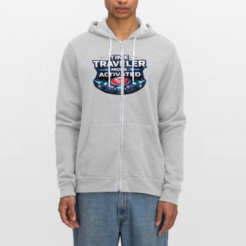 Time Traveler Mode – Futuristic Neon Sci-Fi Tee - Unisex Full Zip Hoodie