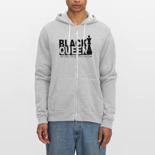 Black Queen Most Powerful Piece in the Game Tees - Unisex Full Zip Hoodie