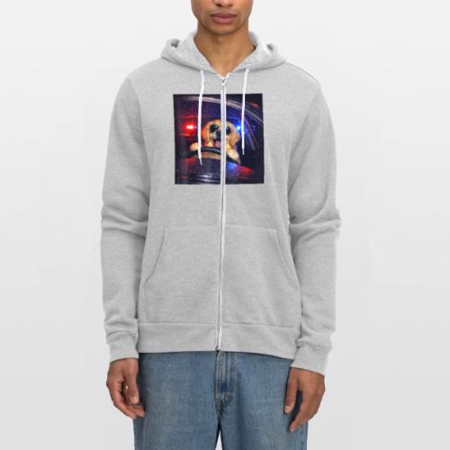 Funny Police Golden Retriever Meme Tee - Unisex Full Zip Hoodie