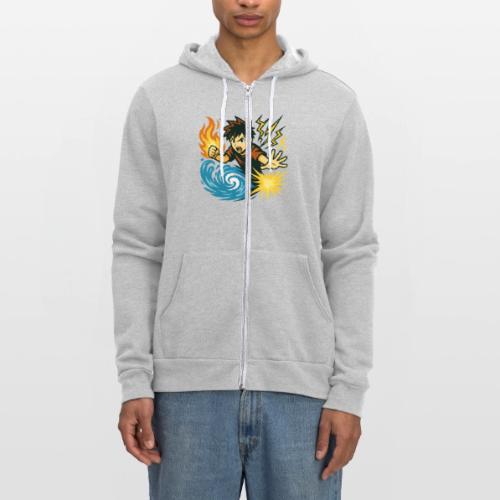 Anime Elemental Warriors | Fire, Water, Lightning - Unisex Full Zip Hoodie