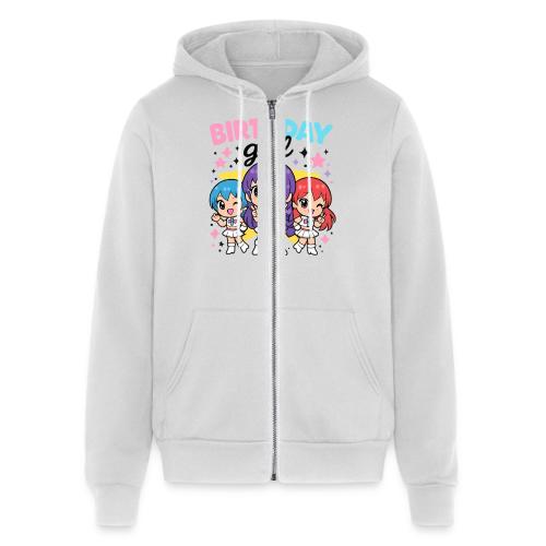Cute Chibi Birthday Idol Girls - Unisex Full Zip Hoodie