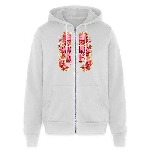 Cute Pink Bow Women’s Day Feminist Symbol - Unisex Full Zip Hoodie