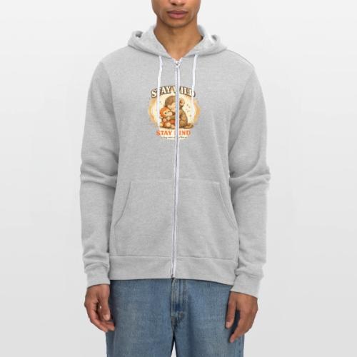 Stay Wild Stay Kind Punch Monkey Hug - Unisex Full Zip Hoodie