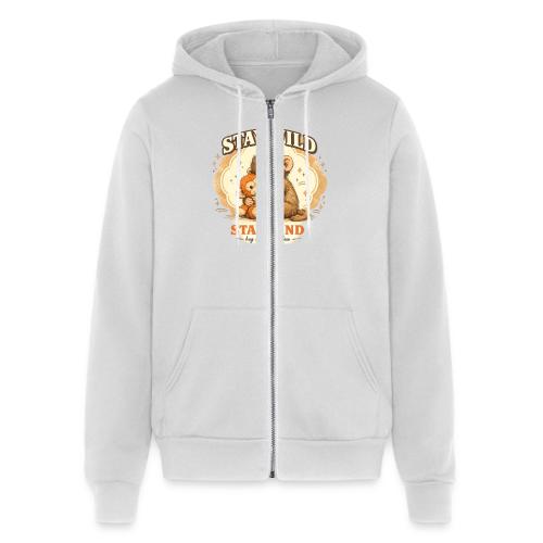 Stay Wild Stay Kind Punch Monkey Hug - Unisex Full Zip Hoodie