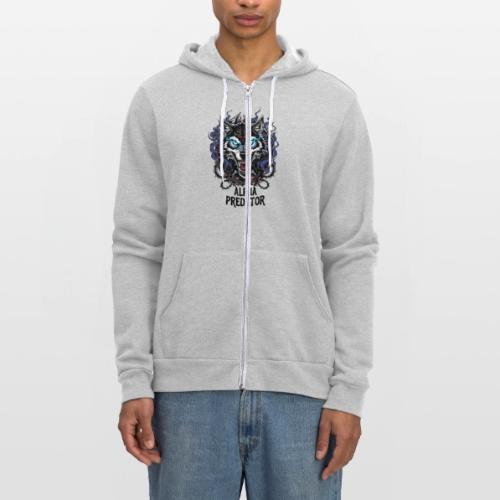 Alpha Predator Wolf Fierce Neon Eyes - Unisex Full Zip Hoodie