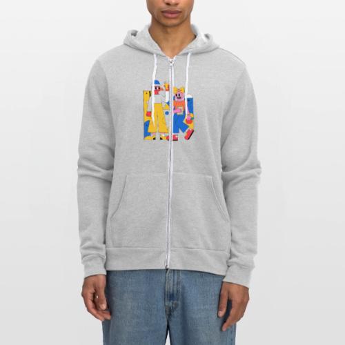 Bold Geometric Duo Pop Art - Unisex Full Zip Hoodie