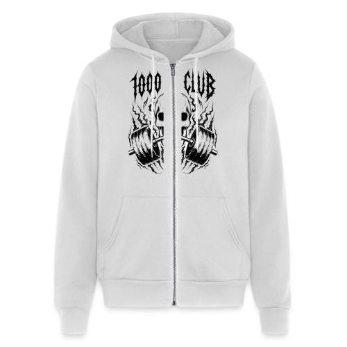 1000 LB Club Skull Barbell Powerlif - Unisex Full Zip Hoodie