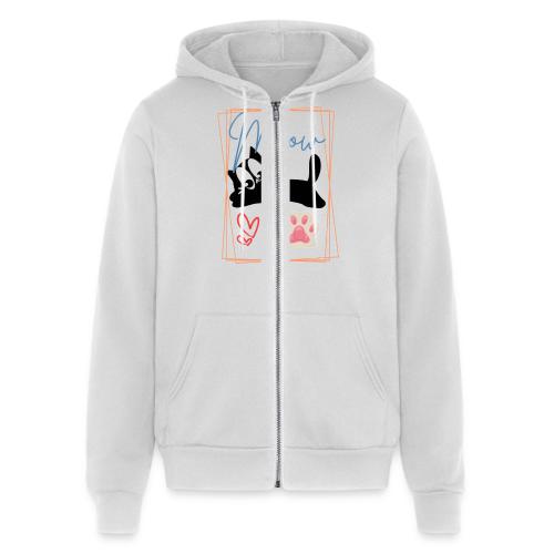 Meow Cat Paw Cute Kitty Lover Design - Unisex Full Zip Hoodie
