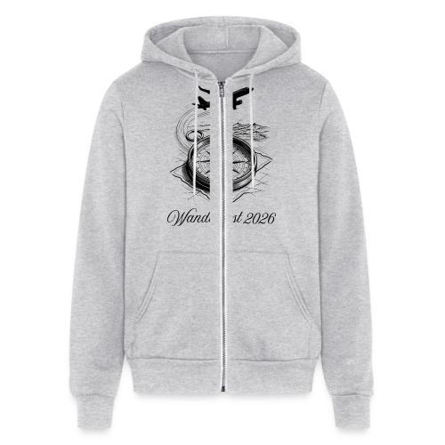 Wanderlust 2026 T-Shirt | Minimalist Travel Plane - Unisex Full Zip Hoodie