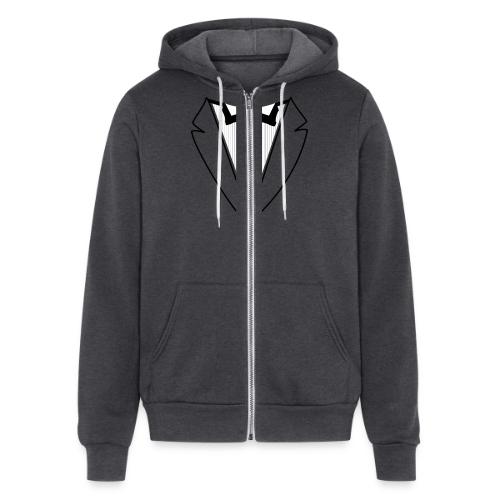 Tuxedo Plain w. Black Lines - Unisex Full Zip Hoodie