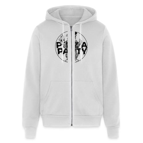 Pizza Pawty Bulldog T-Shirt | Funny Dog Pizza Tee - Unisex Full Zip Hoodie