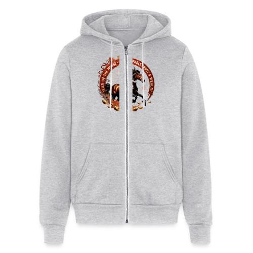 Year of the Horse Fiery Spirit T Shirt, Lunar New - Unisex Full Zip Hoodie