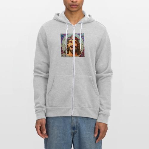 happy mosaic jesus - Unisex Full Zip Hoodie