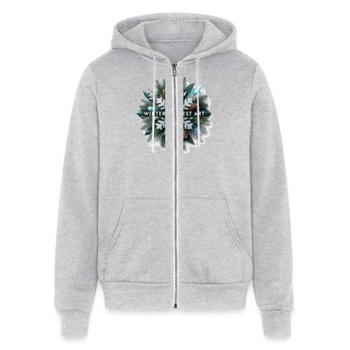 Intricate Frozen Evergreen T-Shirt - Unisex Full Zip Hoodie