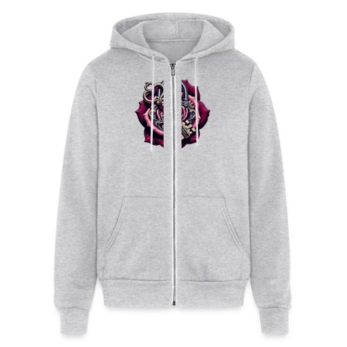 You Hold the Key to My Heart Rose Lock T-Shirt - Unisex Full Zip Hoodie