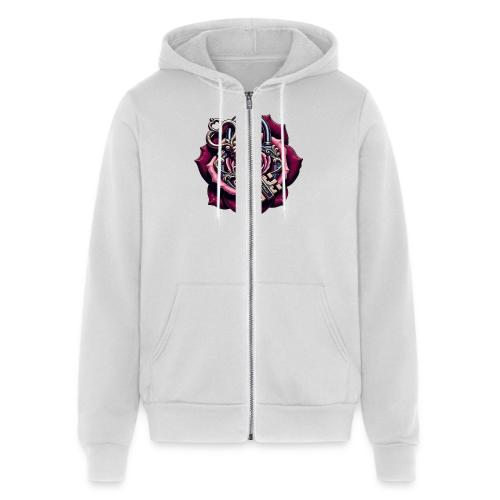 You Hold the Key to My Heart Rose Lock T-Shirt - Unisex Full Zip Hoodie