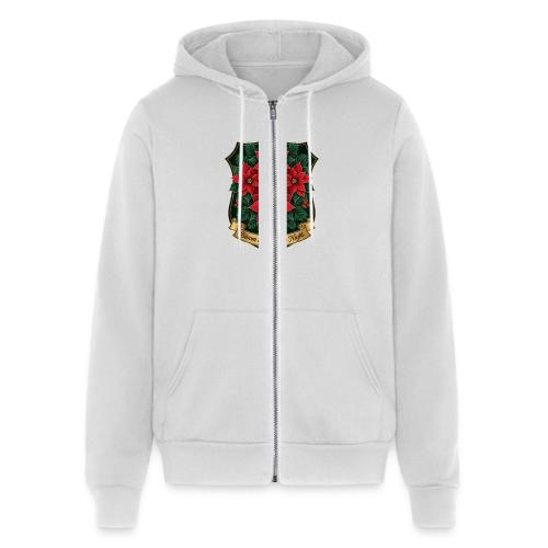 Poinsettia Crest T-Shirt - Unisex Full Zip Hoodie