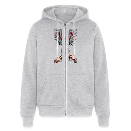Toasting Hands T-Shirt Confetti Shower Premium - Unisex Full Zip Hoodie