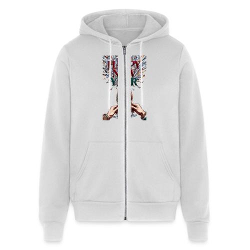 Toasting Hands T-Shirt Confetti Shower Premium - Unisex Full Zip Hoodie