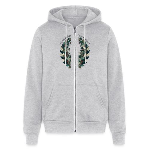 Crowned by Your Love Forever Laurel Wreath T-Shirt - Unisex Full Zip Hoodie
