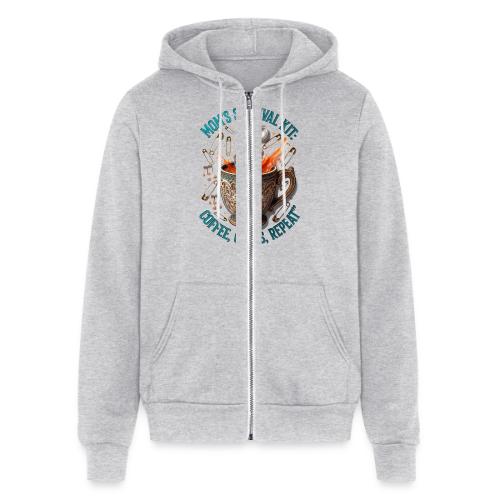 Mom's Survival Kit Tee | Coffee Chaos - Unisex Full Zip Hoodie