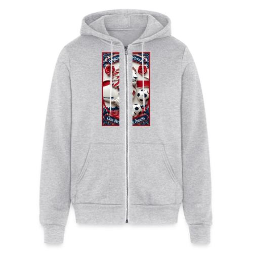 England Lion Soccer T Shirt, Football Pride Gift - Unisex Full Zip Hoodie
